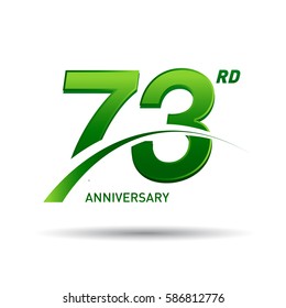 73 years anniversary. celebration logo design