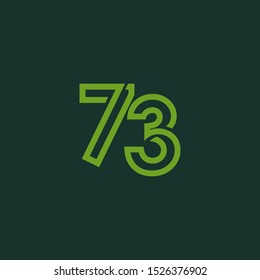 73 Years Anniversary Celebration Vector Template Design Illustration