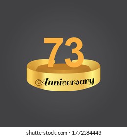 73 Years Anniversary Celebration Vector Template Design Illustration