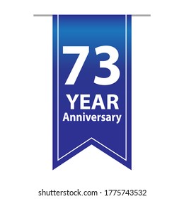 73 Years Anniversary Celebration Vector Template Design Illustration