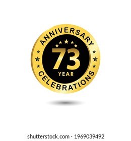 73 Years Anniversary Celebration Vector Template Design Illustration