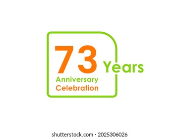 73 years anniversary celebration Vector Template Design Illustration