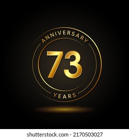 73 Years Anniversary Celebration Vector Template Design Illustration