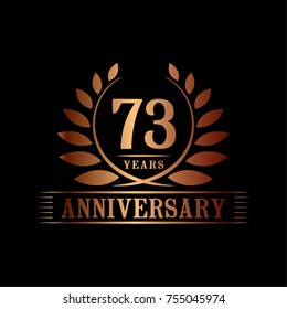 73 years anniversary logo template.