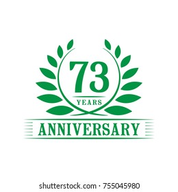 73 years anniversary logo template.