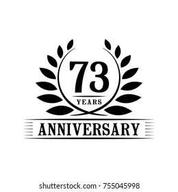 73 years anniversary logo template.