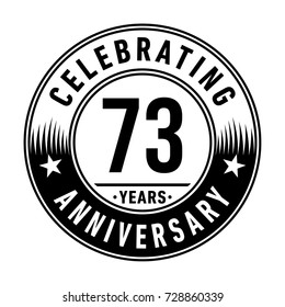 73 years anniversary logo. Vector and illustration.