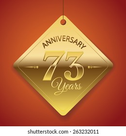 73 Years Anniversary poster / template/ tag design Vector
