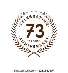 73 years design template. 73rd vector and illustration.