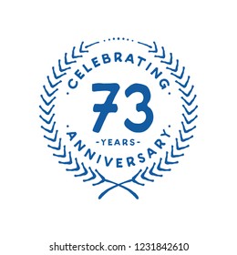 73 years design template. 73rd vector and illustration.