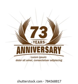 73 years design template. Anniversary vector and illustration template.