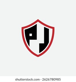 732 escudo logo forma letra alfabeto aprendizaje educativo P J
