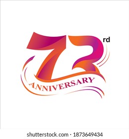 73rd anniversary logo vector design