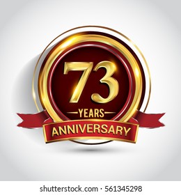 73rd Golden Anniversary Logo Seventy Three Stock Vector (Royalty Free ...