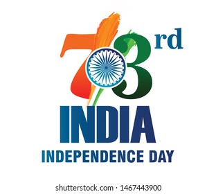 73rd India Independence Day, 15th August India Happy Independence Day. 73 years of Freedom of India 