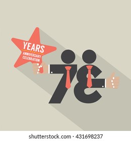 73rd Years Anniversary Typography Design Vector Illustration