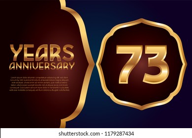 73th Anniversary gold numbers. background for anniversary