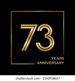 73th Anniversary Logotype Anniversary Celebration Template Stock Vector ...