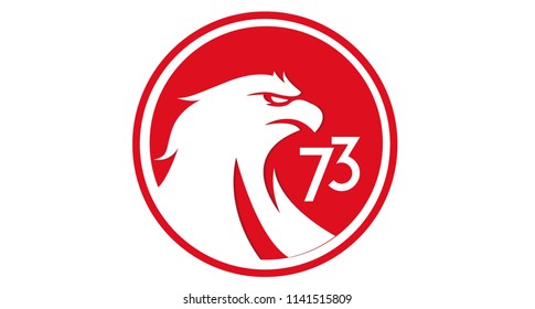 73th August 2018 Logo Special happy independence day red and white bacground vector illustration