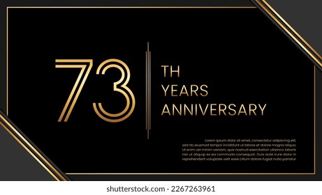 73th year anniversary design template. vector template illustration