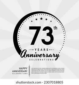 73th year anniversary design template. vector template illustration