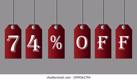 74 % Rabatt auf Rote Coupons für spezielle Rabattangebote