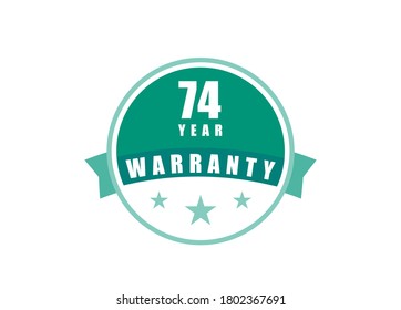 74 Year Warranty image vectors