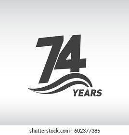74 Years Anniversary Celebration Design