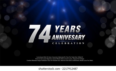 Illustration zum Design von Vektorvorlagen zum 74-jährigen Jubiläum