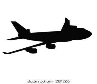 747 Plane Vector Illustration svg