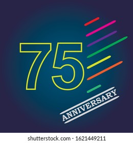 75 anniversary celebration vector concept template design