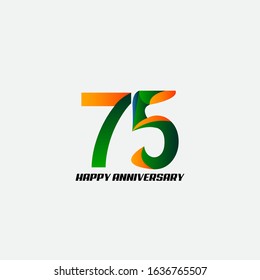 75 anniversary celebration vector concept template design illustration