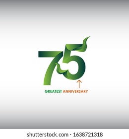 75 anniversary celebration vector concept template design illustration