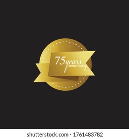 Design-Illustration für Vektorvorlagen mit 75 Jubiläen-Logo
