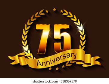 75 anniversary template design.75 years anniversary.Vector illustration.