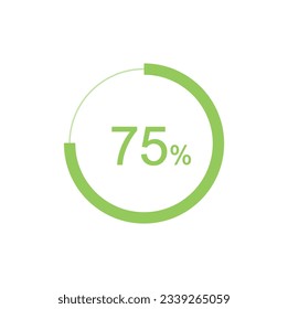 75% circle diagrams Infographics vector, 75 Percentage ready to use for web design