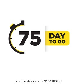 75 Day Go Label Sign Button Stock Vector (Royalty Free) 2146380851 ...