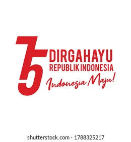 75 Dirgahayu Indonesia 17 Agustus Indonesia Stock Vector (Royalty Free ...