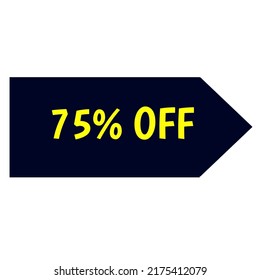 Imagen de descuento del 75% para muestras o para promociones y ofertas