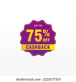 75 discount, Sales Vector badges for Labels, , Stickers, Banners, Tags, Web Stickers, New offer. Discount origami sign banner 
