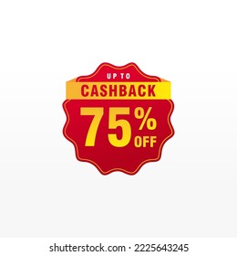 75 discount, Sales Vector badges for Labels, , Stickers, Banners, Tags, Web Stickers, New offer. Discount origami sign banner 