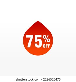75 descuento, distintivos de vectores de venta para etiquetas, , pegatinas, banners, etiquetas, etiquetas, etiquetas web, nueva oferta. Banner de signo de origami de descuento 