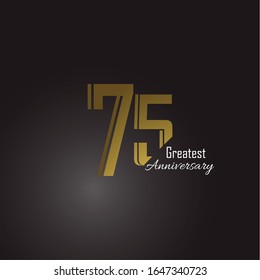 75 Vektorillustration Template Design Illustration mit der größten Jubiläumsgeschichte