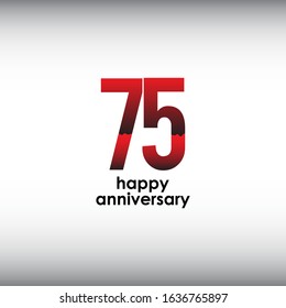 75 happy anniversary celebration vector concept template design illustration