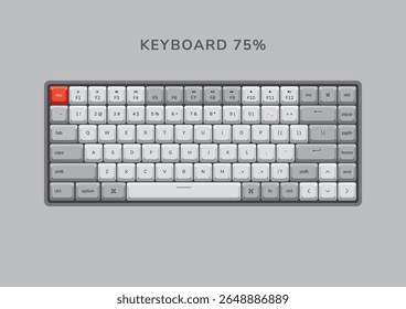 75 Mechanical Keyboard Layout Design vector useful for design element