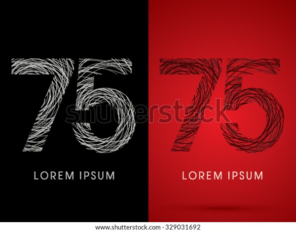 75 Number Font Design Using Confuse Stock Vector (Royalty Free ...