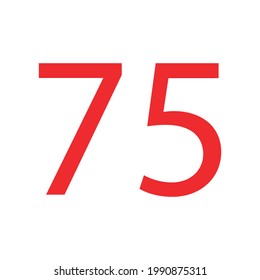 VECTOR DE ARTE DEL CLIP SENCILLO DE 75 NÚMEROS