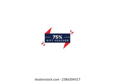 75% off Discount voucher design coupon code design gift voucher design promo design sale promotion