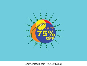 75% off new offer logo design