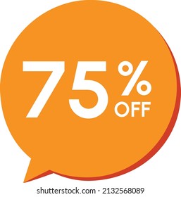 75% de descuento (setenta y cinco por ciento) - descuento por balón naranja
